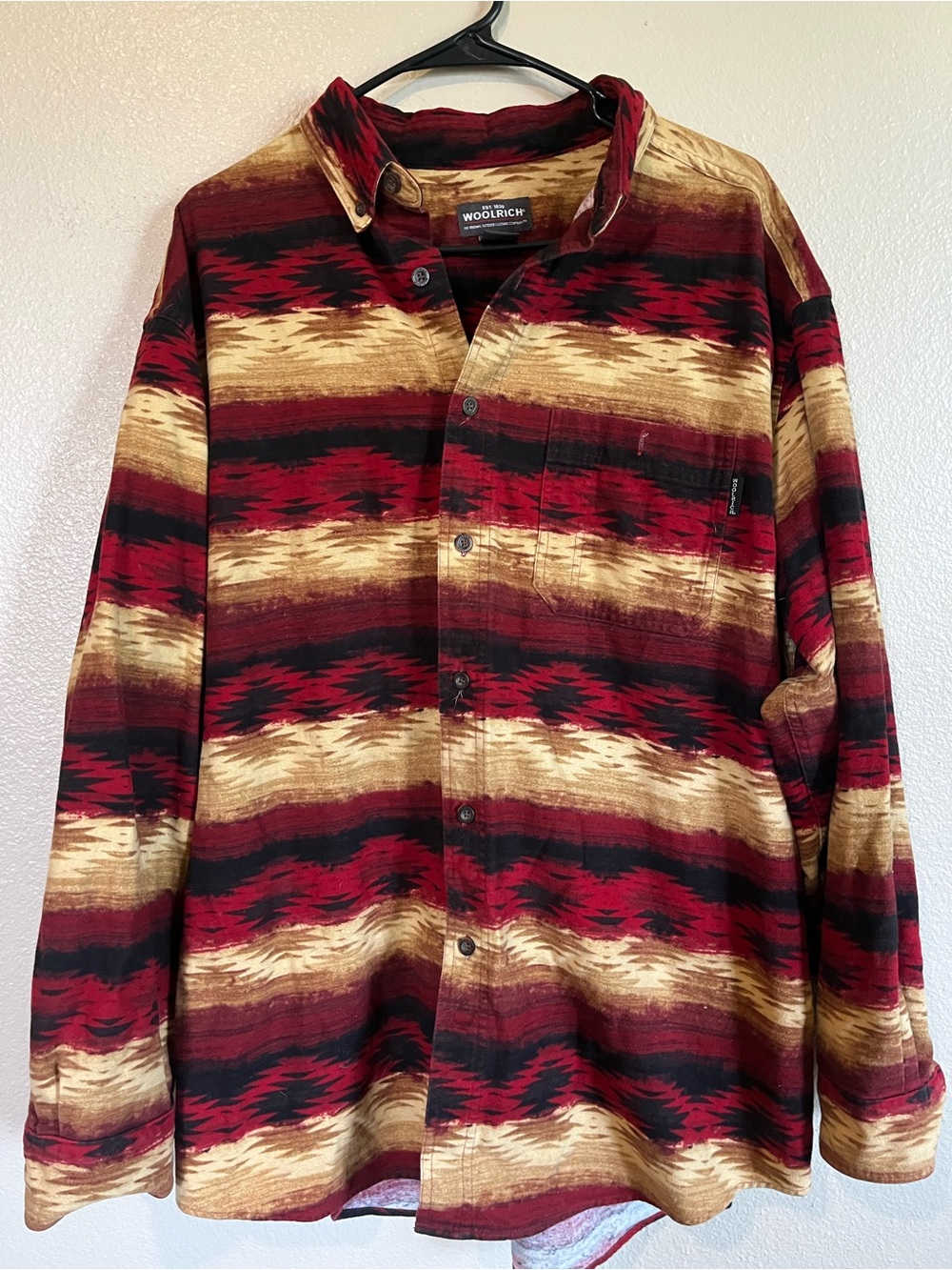 Woolrich Southwestern Aztec Print Button-Up Shirt